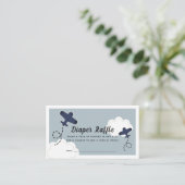 Ticket für das Blue-Diaper-Raffingflugzeug auf und Begleitkarte (Stehend Vorderseite)