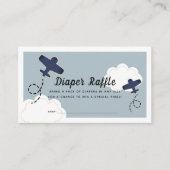 Ticket für das Blue-Diaper-Raffingflugzeug auf und Begleitkarte (Vorderseite)