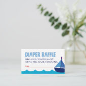 Ticket für das Blue Nautical Diaper Begleitkarte (Stehend Vorderseite)