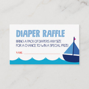Ticket für das Blue Nautical Diaper Begleitkarte