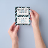 Ticket für das Blue und Black Stripe Baby Duschkab Flyer (Gruppe)