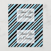Ticket für das Blue und Black Stripe Baby Duschkab Flyer (Hinten)