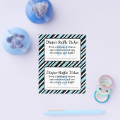 Ticket für das Blue und Black Stripe Baby Duschkab Flyer (Einzeln)