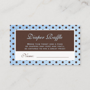 Ticket für das Blue und Brown Polka Dot Diaper Begleitkarte