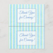 Ticket für das Blue und Green Stripe Baby Duschkab Flyer (Hinten)