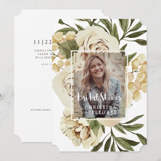 Ticket für das Brautparty "Folien & Foto" Einladung (Vorne/Hinten)