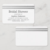 Ticket für das Chic Silver Foil Stripes-Brautparty (Vorne/Hinten)