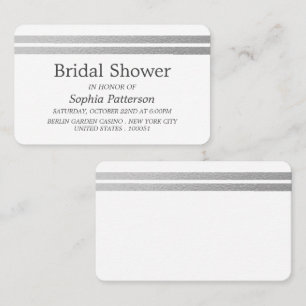 Ticket für das Chic Silver Foil Stripes-Brautparty