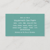 Ticket für das elegante Stone Dot Valentine's Day (Rückseite)