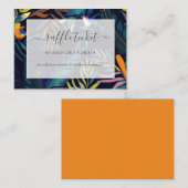 Ticket für das exotische tropische Brautparty Begleitkarte (Vorne/Hinten)