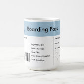 Ticket für das Flugzeug "Reise zum Thema Schwanger Kaffeetasse (Mittel)