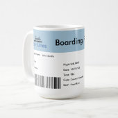Ticket für das Flugzeug "Reise zum Thema Schwanger Kaffeetasse (Vorderseite Links)