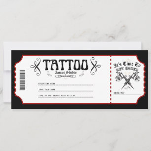 Ticket für das Personal Tattoo Voucher Einladung