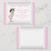 Ticket für das Raffle-Raffle-Spiel "Pink Princess" Begleitkarte (Vorne/Hinten)