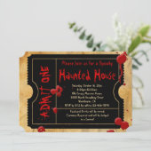 Ticket für das Spuk Party des beängstigenden Sprit Einladung (Stehend Vorderseite)