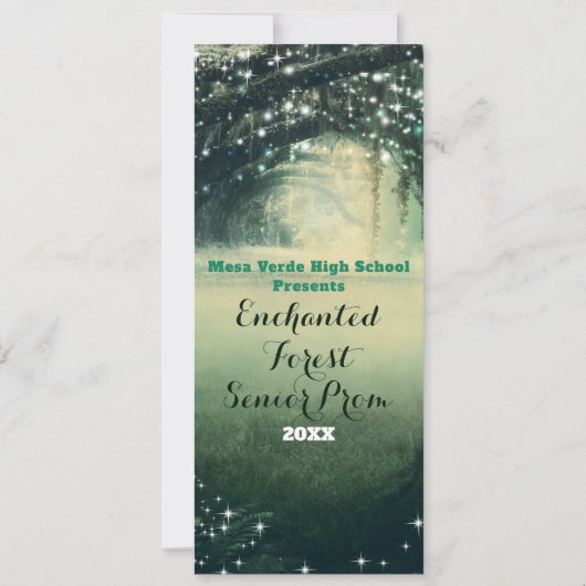 Ticket für das VIP-Party "Enchanted Forest Green B Einladung (Rückseite)