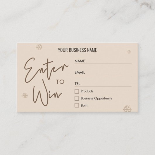 Ticket für das Weihnachtsfest im Winter Snow Compa (Vorderseite)