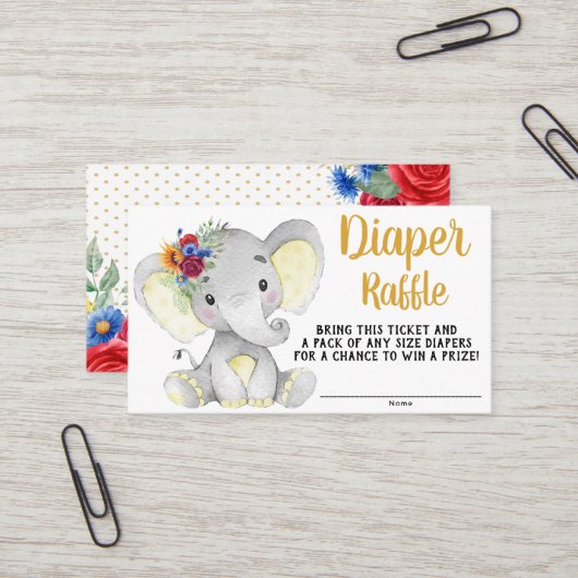 Ticket für das Windelwindeln (Vorderseite/Rückseite Beispiel)