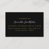 Ticket für den Black & Gold Diamond Junggeselinnen (Rückseite)