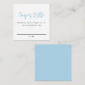 Ticket für den Blue-Diaper-Raffelschein Begleitkarte (Vorne/Hinten)