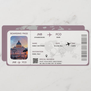 Ticket für den Boarding-Pass Karte
