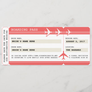 Ticket für den Boarding Save the Date