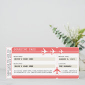 Ticket für den Boarding Save the Date (Stehend Vorderseite)