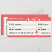 Ticket für den Boarding Save the Date (Vorne/Hinten)