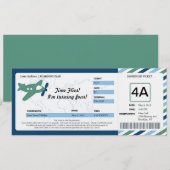 Ticket für den Geburtstag Boarding Einladung (Vorne/Hinten)