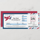 Ticket für den Geburtstag Boarding Einladung (Vorne/Hinten)