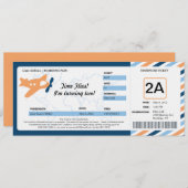 Ticket für den Geburtstag Boarding Einladung (Vorne/Hinten)