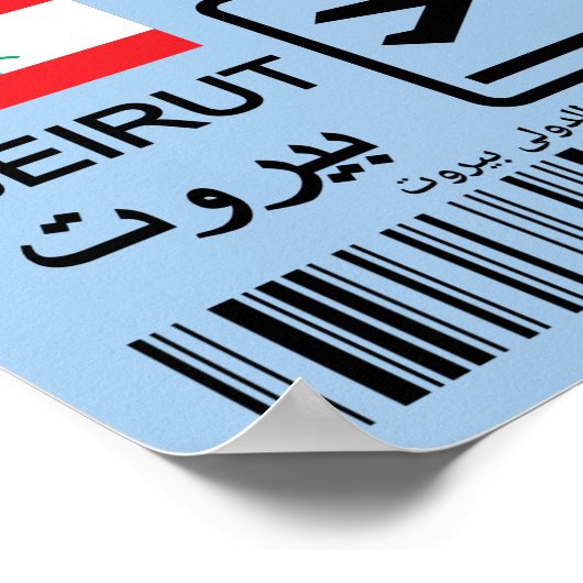 Ticket für den Libanon in Beirut Poster (Ecke)