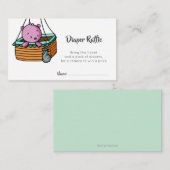 Ticket für den rosa Bärenkorb Begleitkarte (Vorne/Hinten)