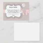 Ticket für den rosafarbenen Elephant Diaper Begleitkarte (Vorne/Hinten)
