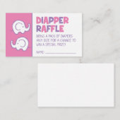 Ticket für den rosafarbenen Elephant Diaper Begleitkarte (Vorne/Hinten)