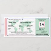 Ticket für den World Map Birthday Boarding Pass Einladung (Vorderseite)