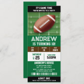 Ticket für die Geburtstagsparty Einladung (Vorne/Hinten)