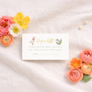 Ticket für die Windel-Raffel beim Baby Shower im F Begleitkarte