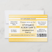 Ticket für Gelben Abschluss oder Party Einladung (Vorderseite)