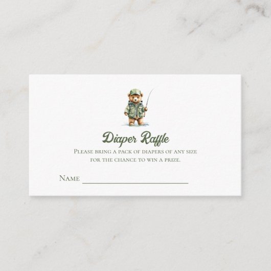 Ticket für niedliche Bärenfischerei Begleitkarte (Vorderseite)