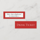 Ticket für Red Wedding Empfang Drinks (Vorne/Hinten)