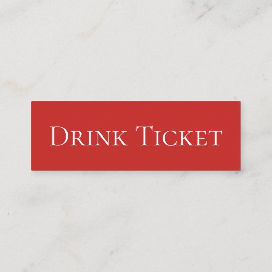 Ticket für Red Wedding Empfang Drinks (Rückseite)