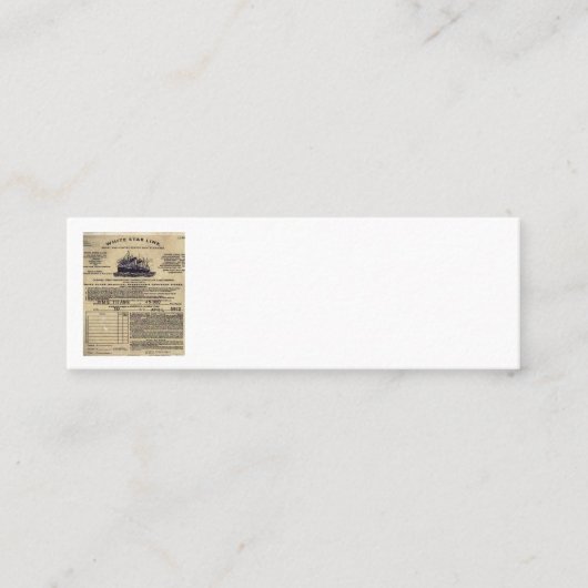 Ticket für RMS Titanic 1912 (Vorderseite)