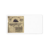 Ticket für RMS Titanic 1912 Adressaufkleber (Vorne)