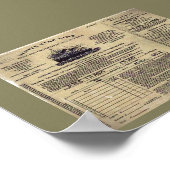 Ticket für RMS Titanic 1912 Poster (Ecke)