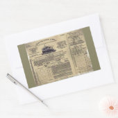 Ticket für RMS Titanic 1912 Rechteckiger Aufkleber (Umschlag)
