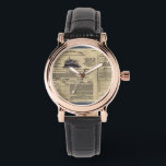 Ticket für RMS Titanic Armbanduhr<br><div class="desc">Kleines Foto eines Tickets für das RMS Titanic aus dem Jahr 1912. Das Bild aus dem öffentlichen Bereich wurde erweitert,  um Details zu zeigen. Dieses spezielle Bild wird nur für eine kleine Anzahl von Produkten aufgrund seiner Größe verfügbar sein.</div>