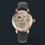 Ticket für RMS Titanic Armbanduhr<br><div class="desc">Kleines Foto eines Tickets für das RMS Titanic aus dem Jahr 1912. Das Bild aus dem öffentlichen Bereich wurde erweitert,  um Details zu zeigen. Dieses spezielle Bild wird nur für eine kleine Anzahl von Produkten aufgrund seiner Größe verfügbar sein.</div>