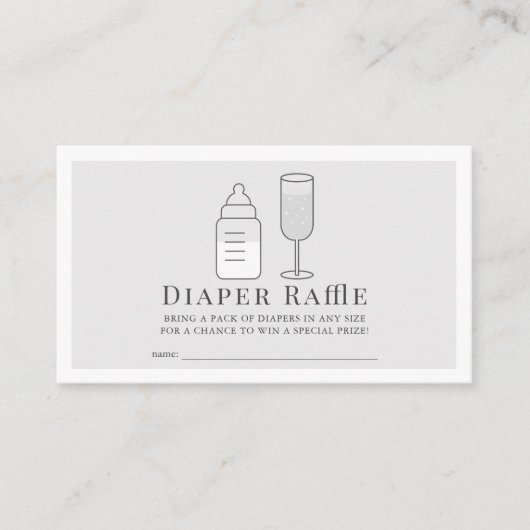 Ticket für Sip & See Flasche Champagner Gr Windeln Begleitkarte (Vorderseite)