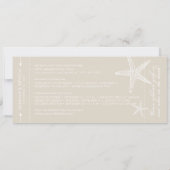 Ticket für Tan und White Starfish Boarding Save The Date (Rückseite)